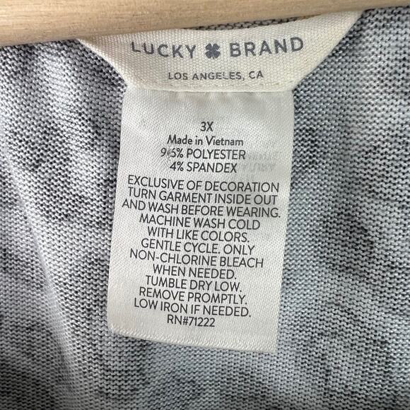 Lucky Brand Women's Plus SZ 3X Leopard Print Short Sleeve Top Super Soft Stretch - Picture 3 of 6